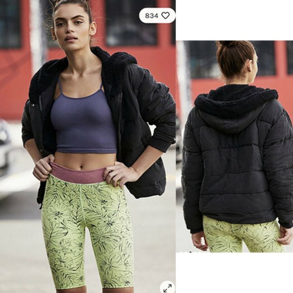 Free People Jackets & Blazers - Free People Chill Factor Shearling Hooded Puffer